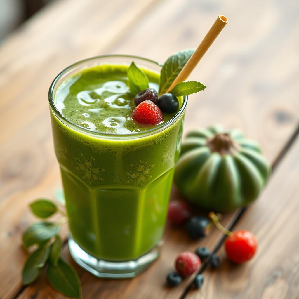 Smoothie de afine și spanac pentru inimă.