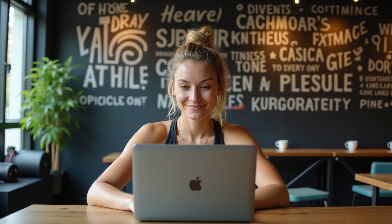 Jurnalist scriind despre experiențele proprii în sala de fitness pentru a inspira alți oameni.