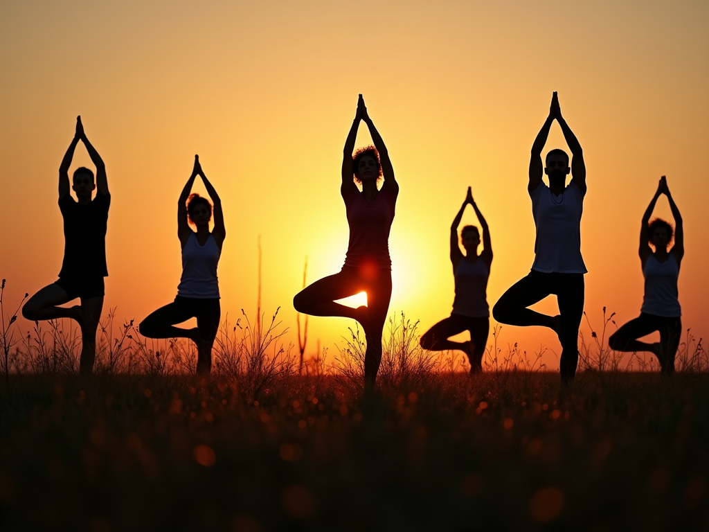 Yoga în aer liber pentru flexibilitate și echilibru