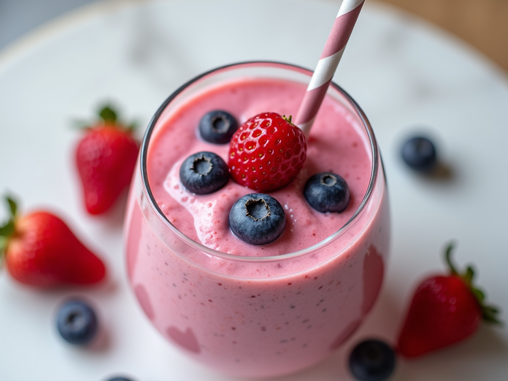 Smoothie cu fructe de pădure