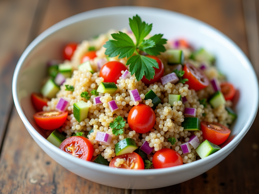 Salată de quinoa cu legume proaspete