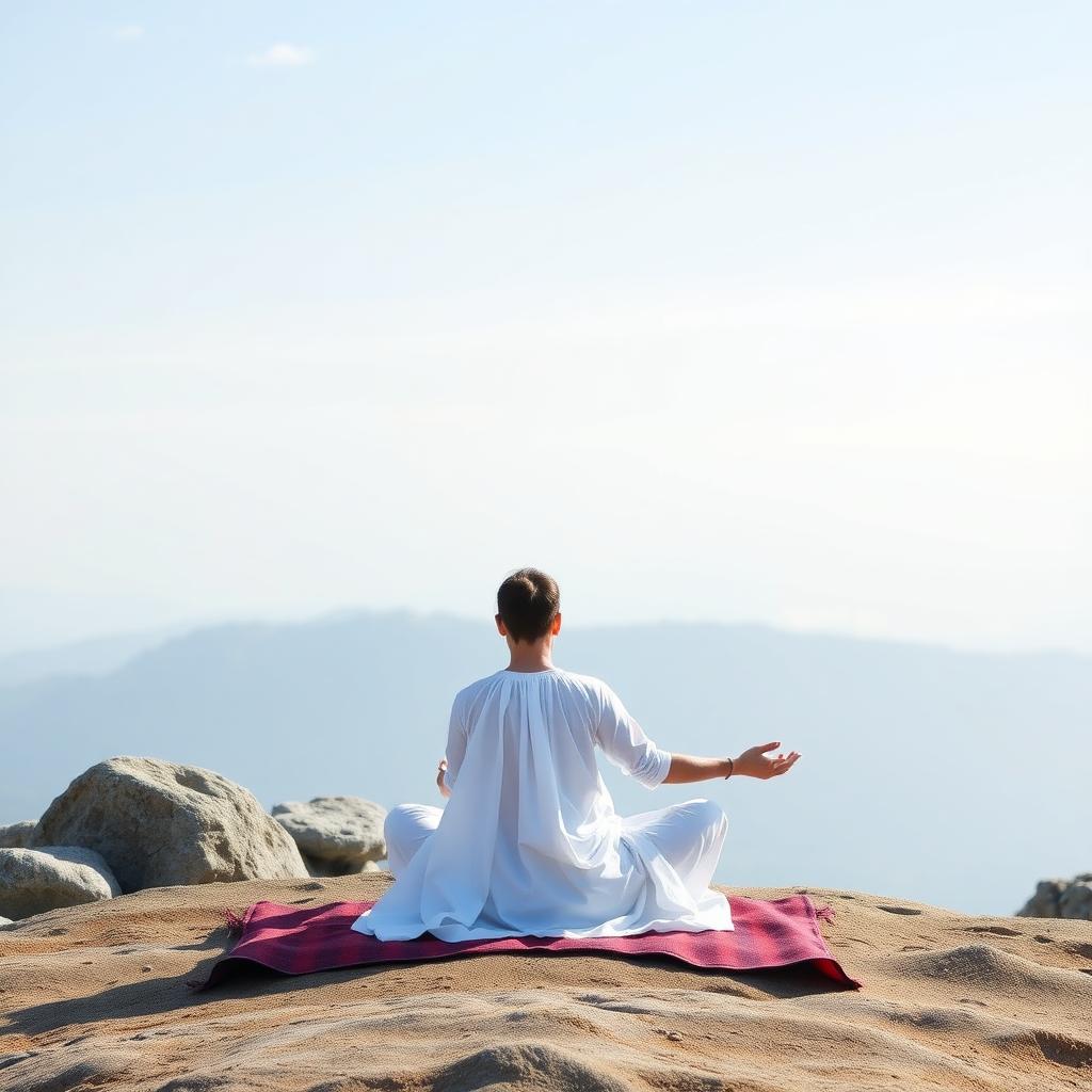 Persoană meditând pentru reducerea stresului.