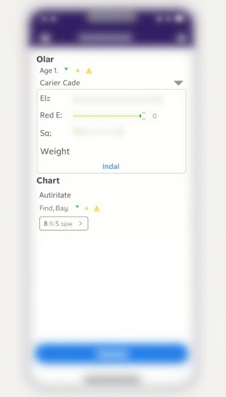 Calculator caloric pe un smartphone