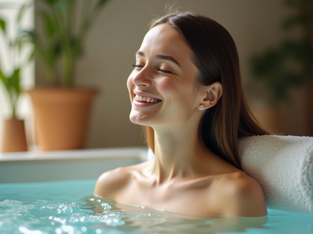 O persoană care se bucură de o zi relaxantă la spa ca recompensă.