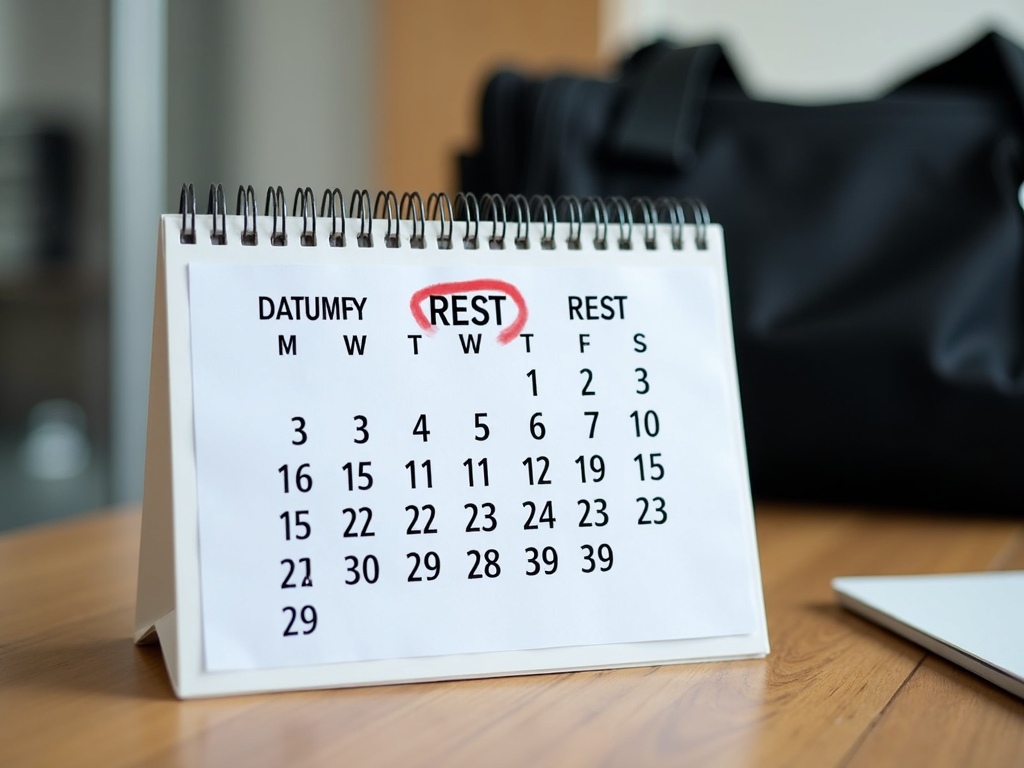 Calendar cu zile de odihnă marcate