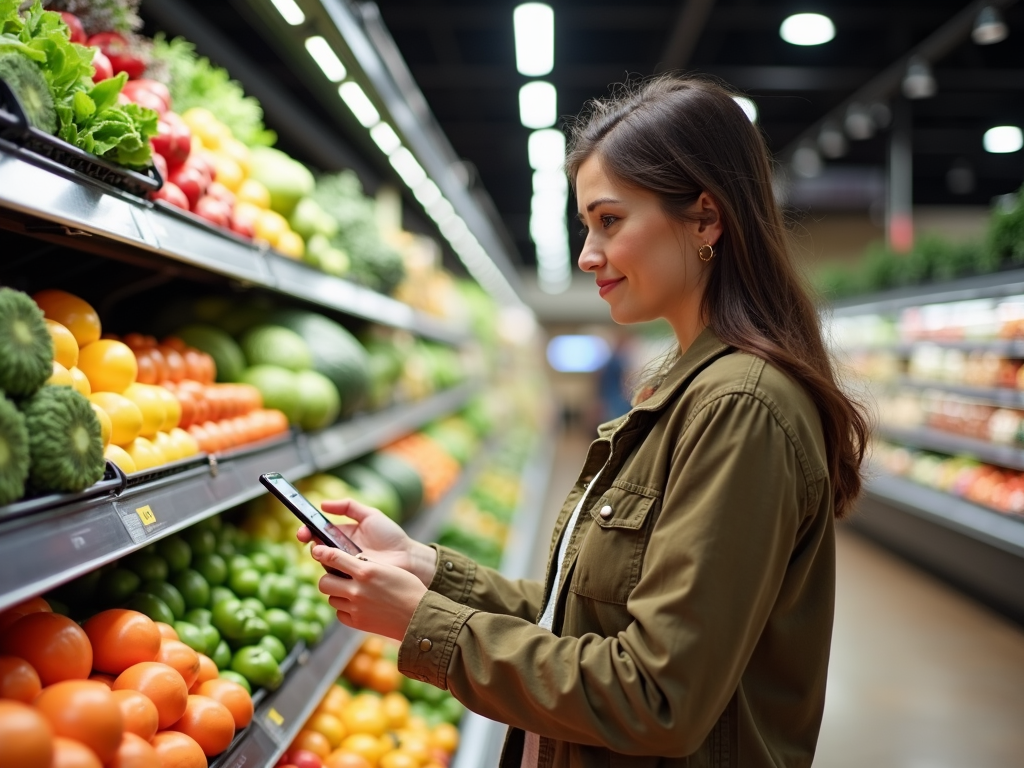 Persoană alegând alimente sănătoase