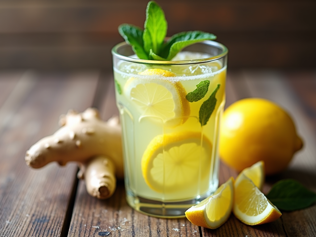 Băutură detoxifiantă cu lămâie și ghimbir