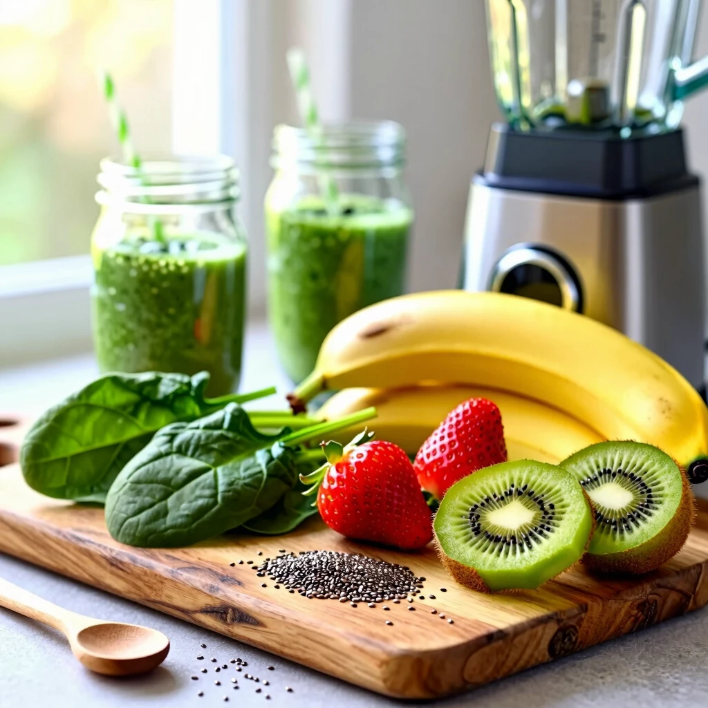 Ingrediente proaspete și colorate pentru prepararea smoothie-urilor sănătoase