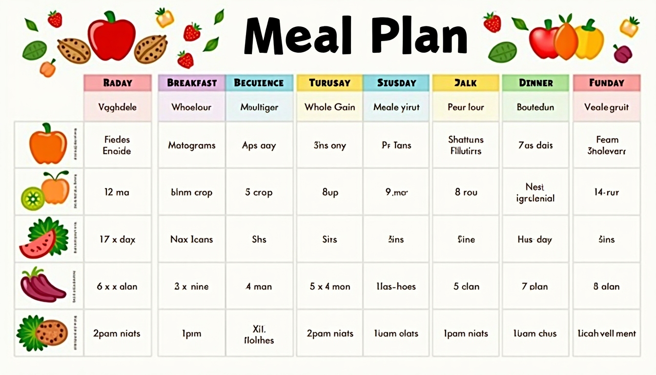 Plan alimentar săptămânal sănătos