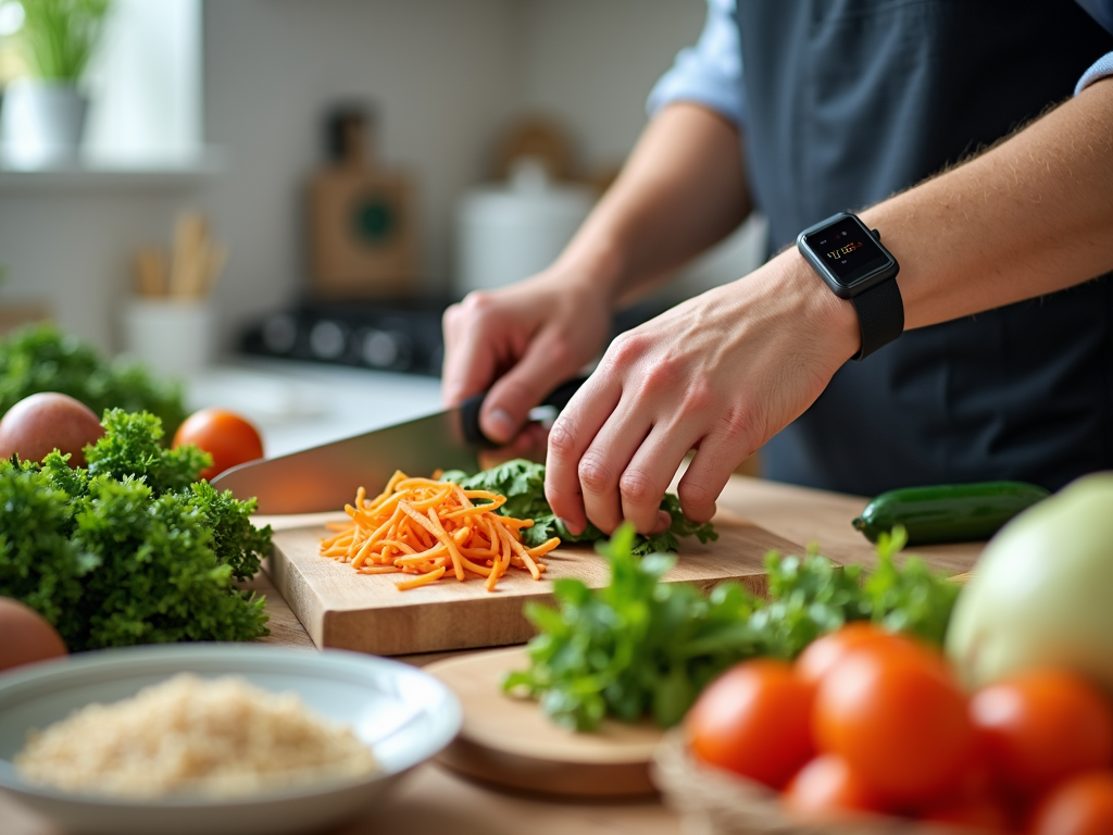Pregătirea unei mese sănătoase cu ingrediente proaspete și naturale