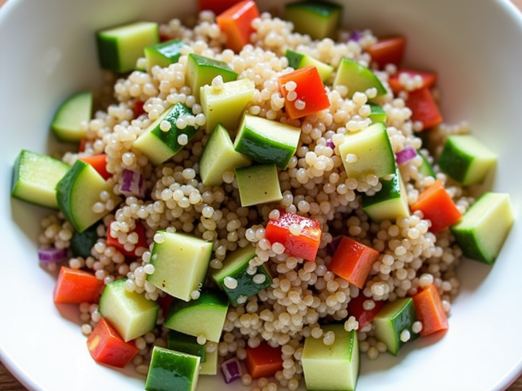 Salată de quinoa cu legume proaspete