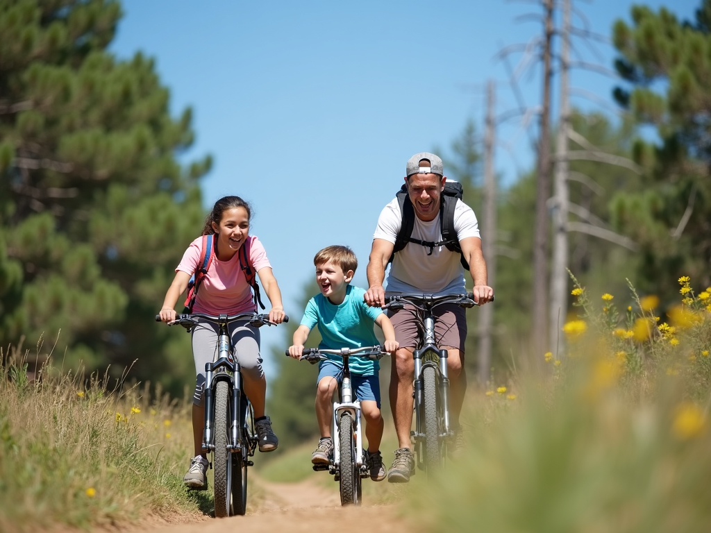 Familie activă în natură