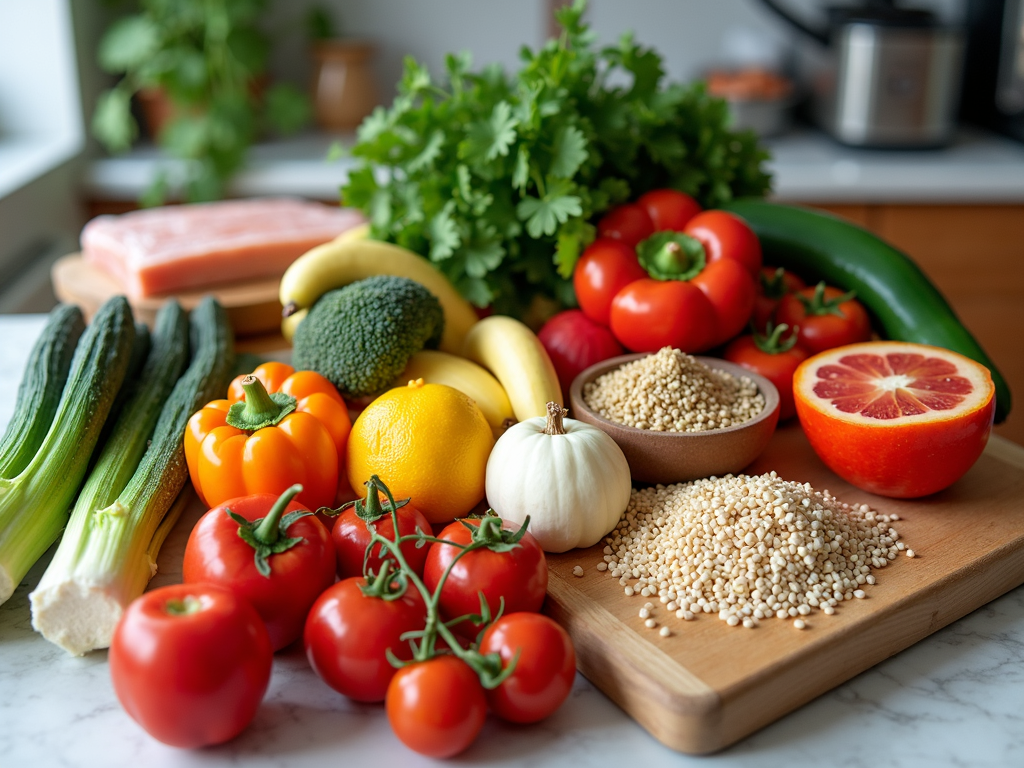 Ingrediente sănătoase și colorate pentru prepararea meselor
