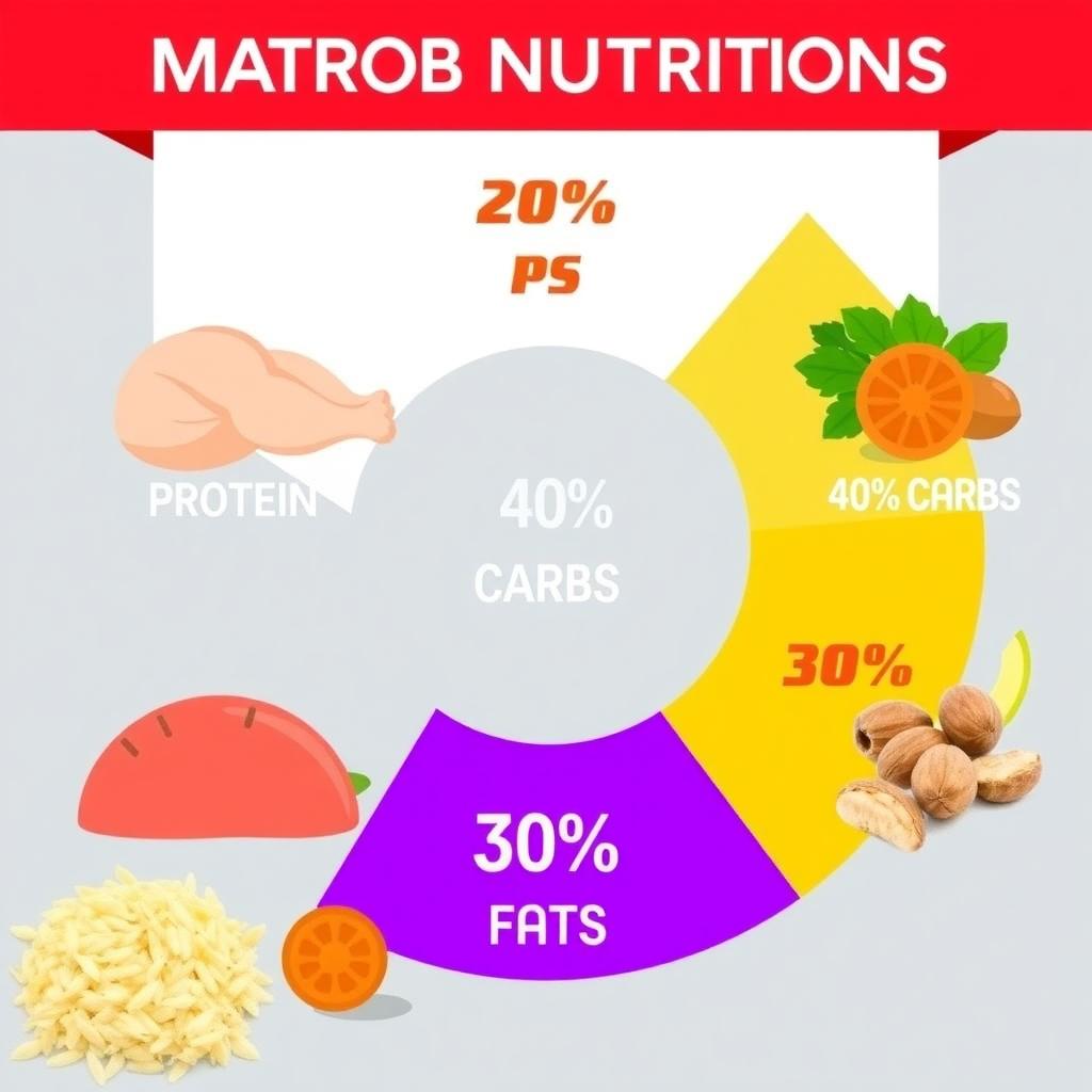 Grafic cu macronutrienți pentru o dietă echilibrată