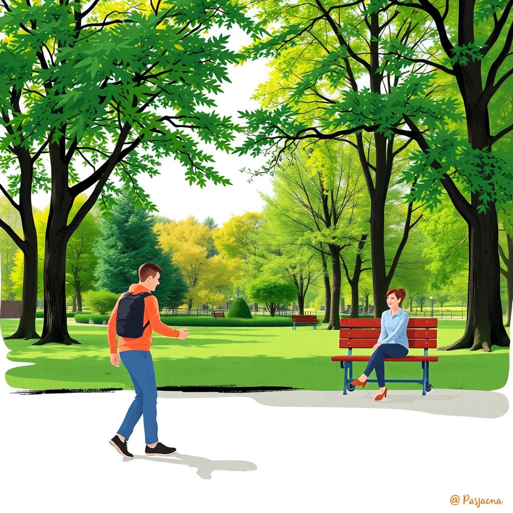 Persoană fericită alergând în parc