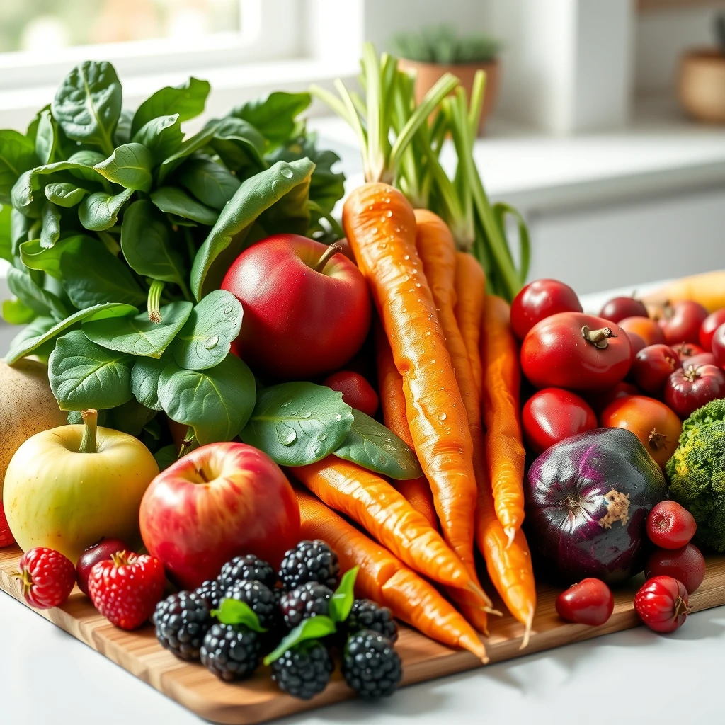 Fructe și legume proaspete pentru o dietă sănătoasă