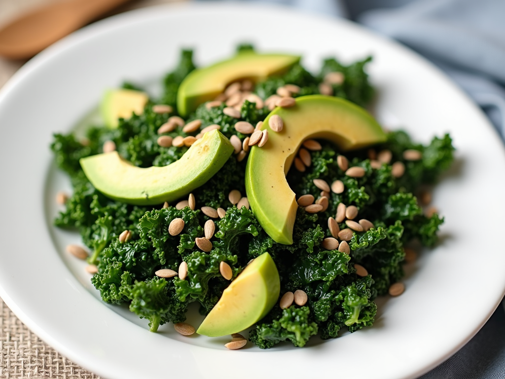 Salată de varză kale cu dressing de lămâie