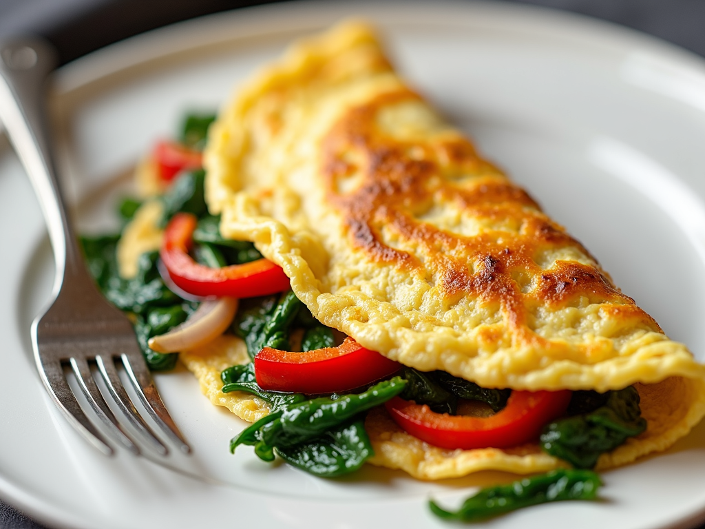 Omletă cu legume colorate