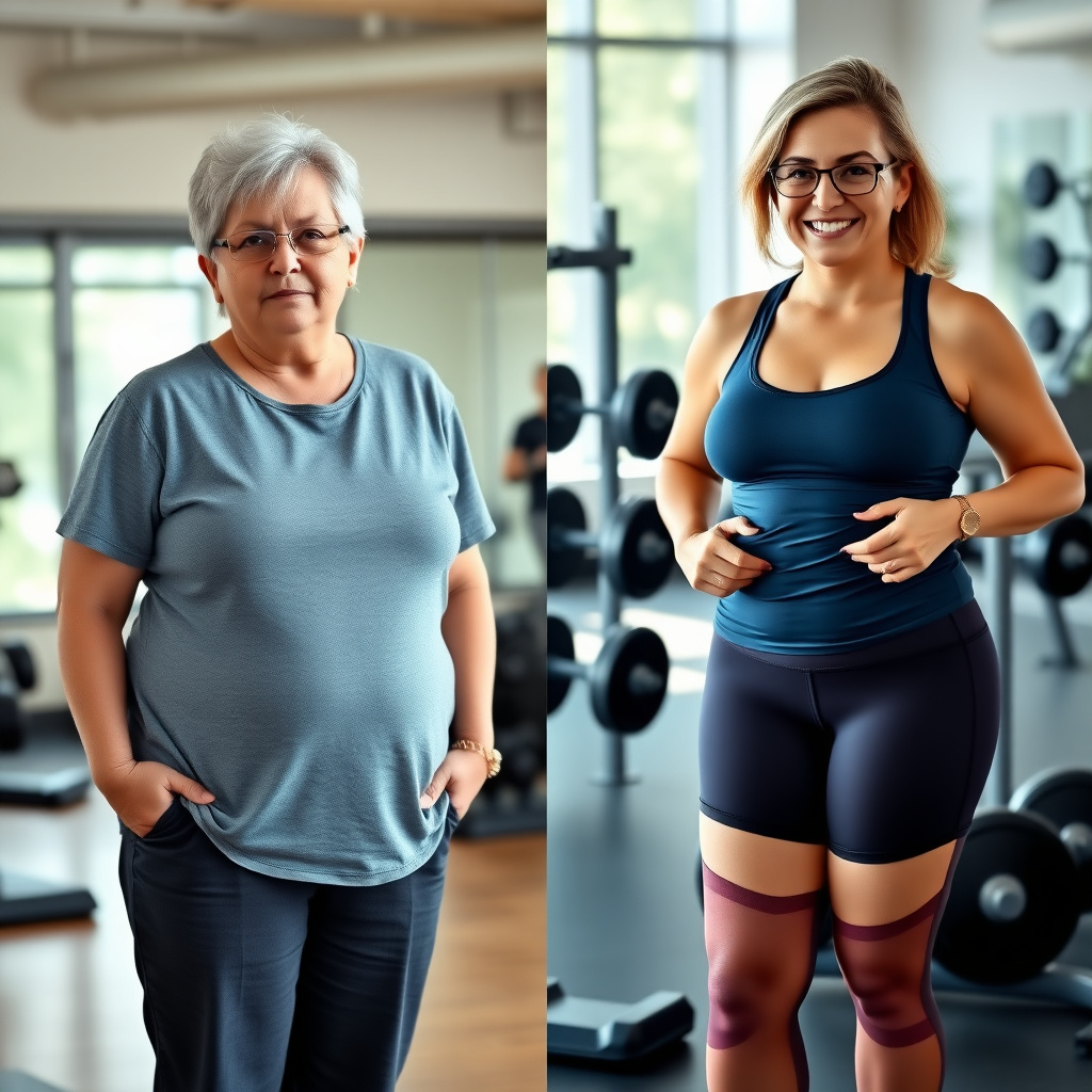 Transformare înainte și după un program de slăbit cu cardio