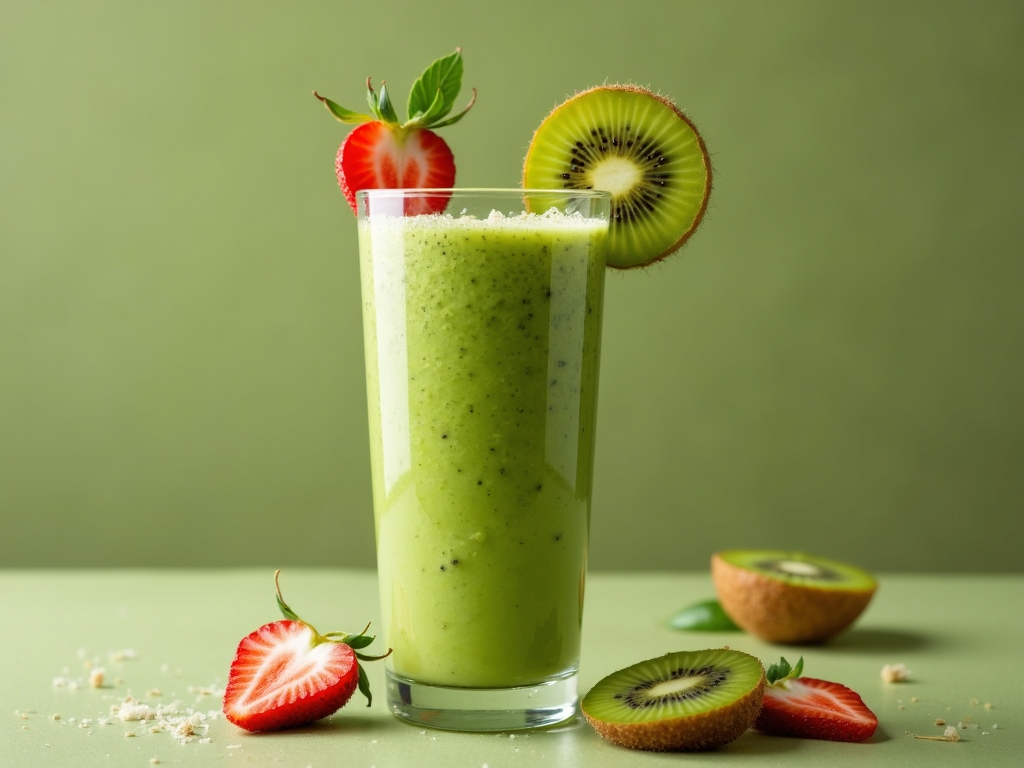 Smoothie verde sănătos cu fructe