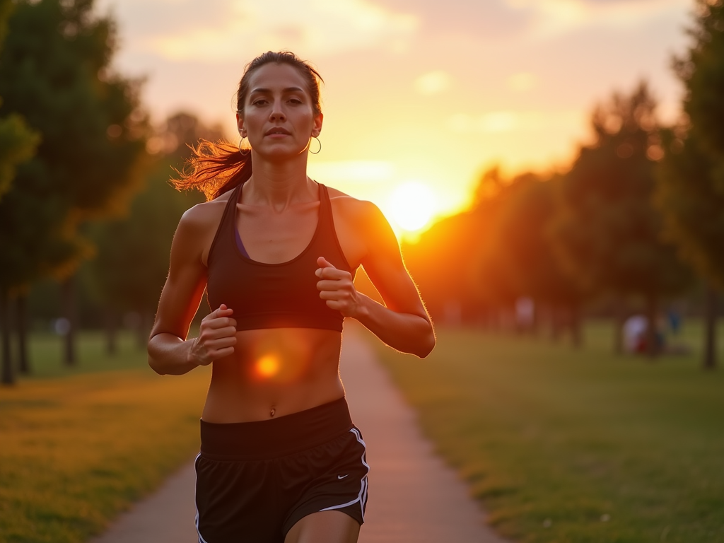 Persoană făcând jogging dimineața pentru un stil de viață sănătos