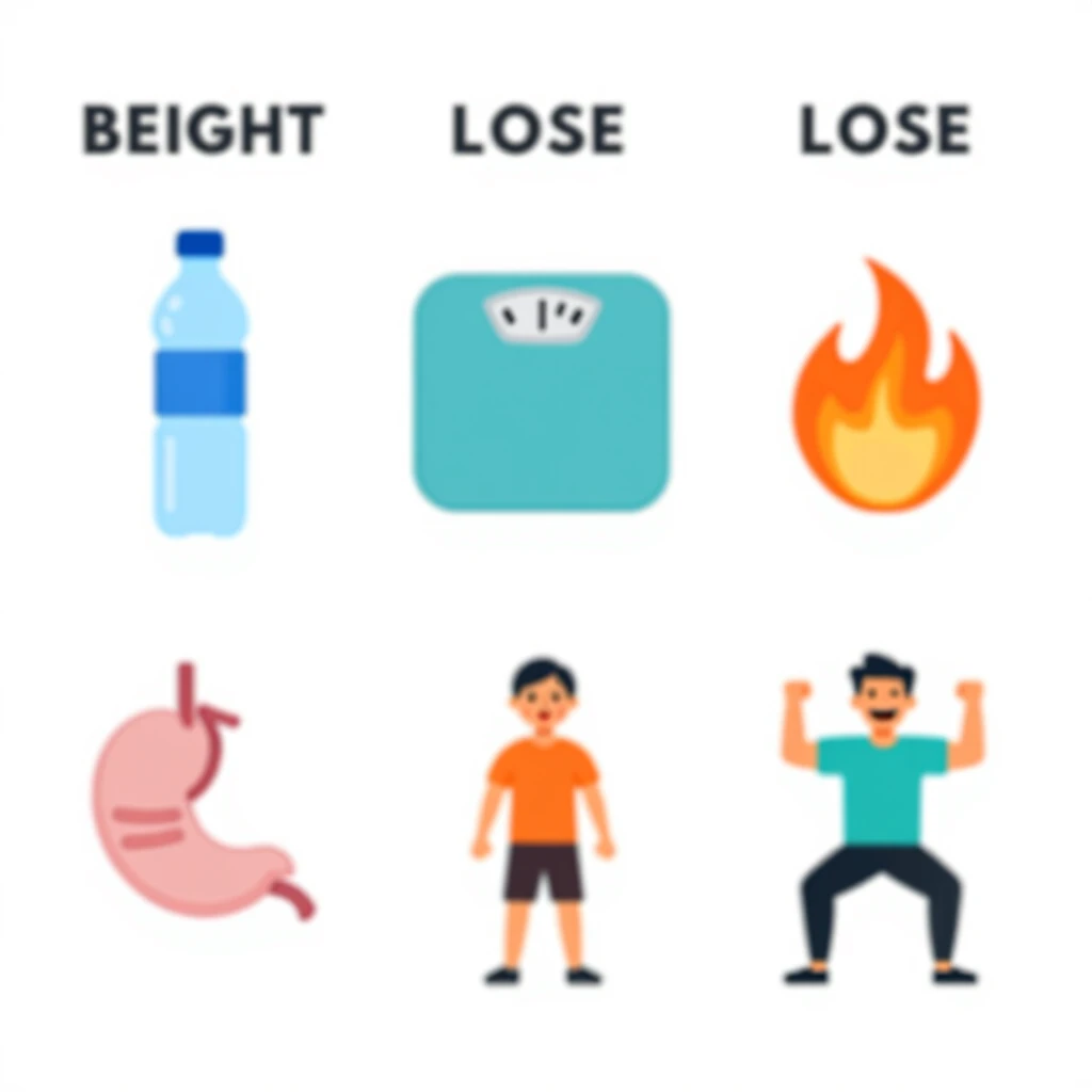 Infografic cu beneficiile hidratației pentru pierderea în greutate, inclusiv controlul apetitului și accelerarea metabolismului