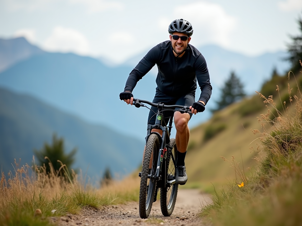 Bărbat care merge pe bicicletă pentru a accelera slăbitul